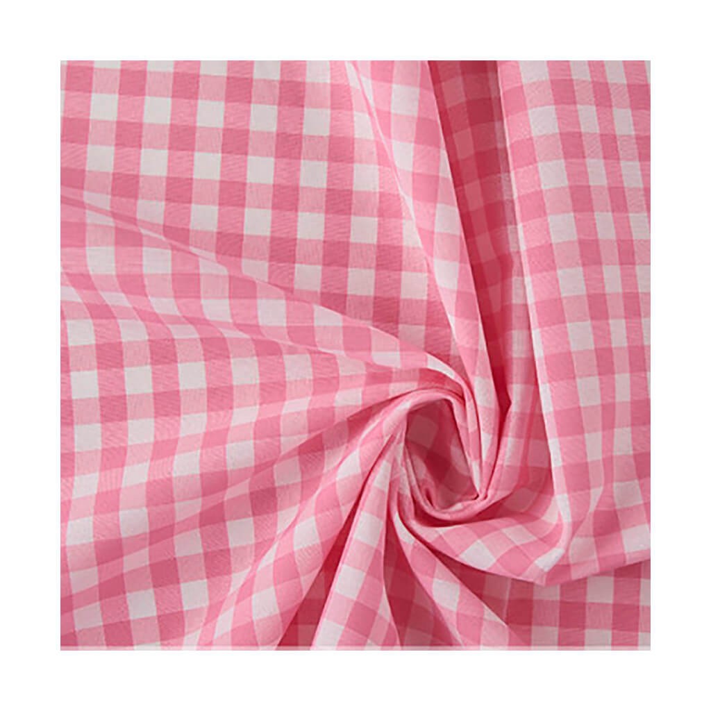 Tela Algodón Cuadro Vichy Rosa 1 cm.