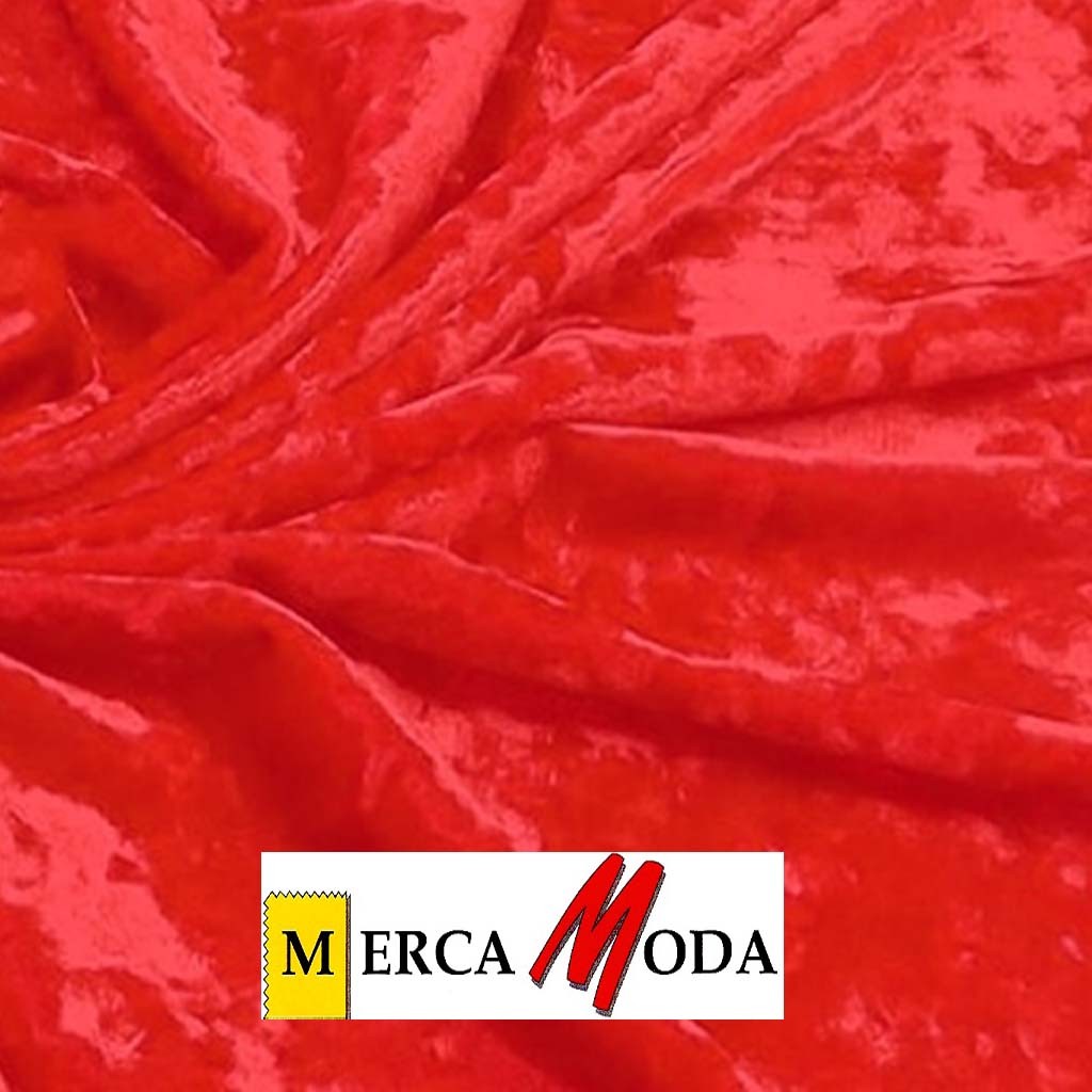 Tela de martele, terciopelo elastico, agradable al tacto color Rojo