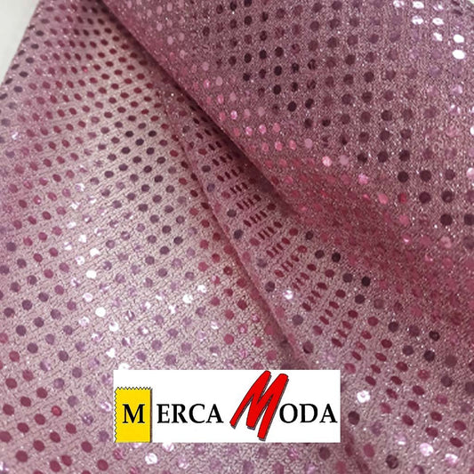 Tela Lentejuela de 3mm. Color Rosa