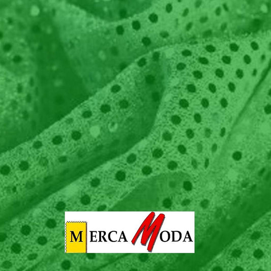 Tela Lentejuela de 3mm. Color Verde