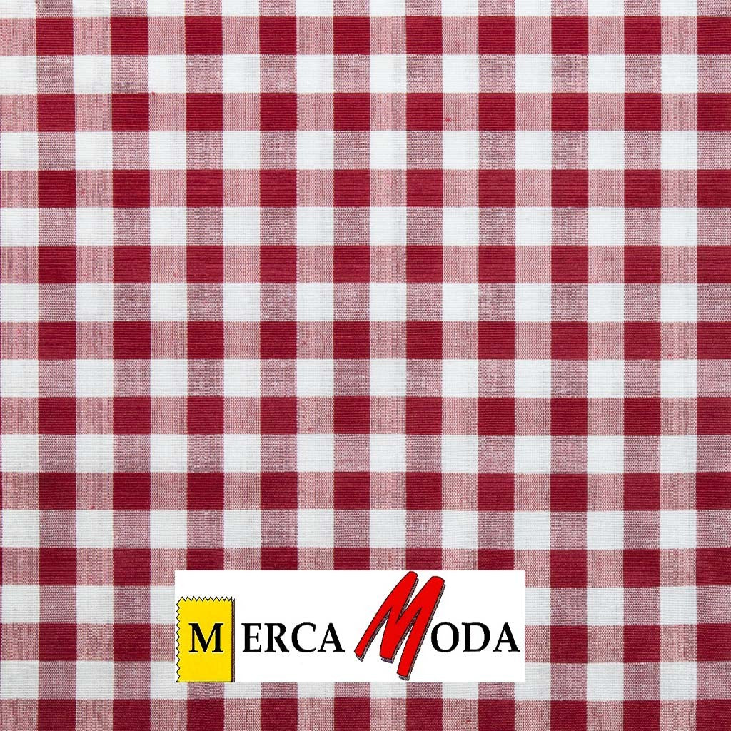 Loneta Vichy Cuadro 1.50cm Color Rojo