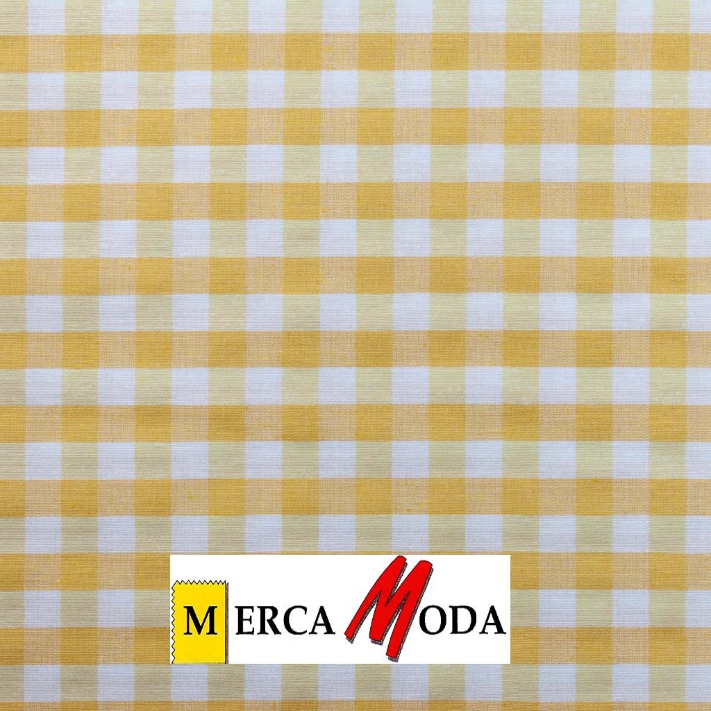 Loneta Vichy Cuadro 1.50cm Color Amarillo