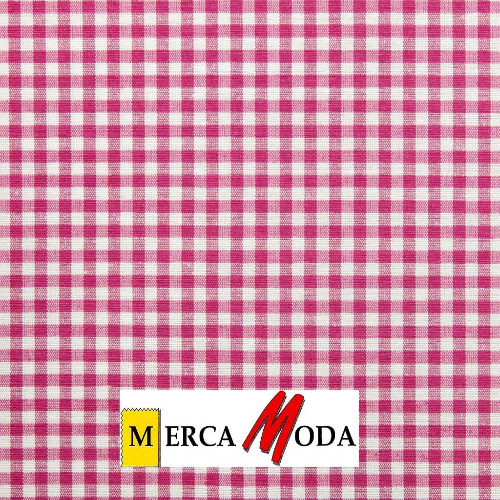 Loneta Vichy Cuadro 0.50cm Color Fucsia