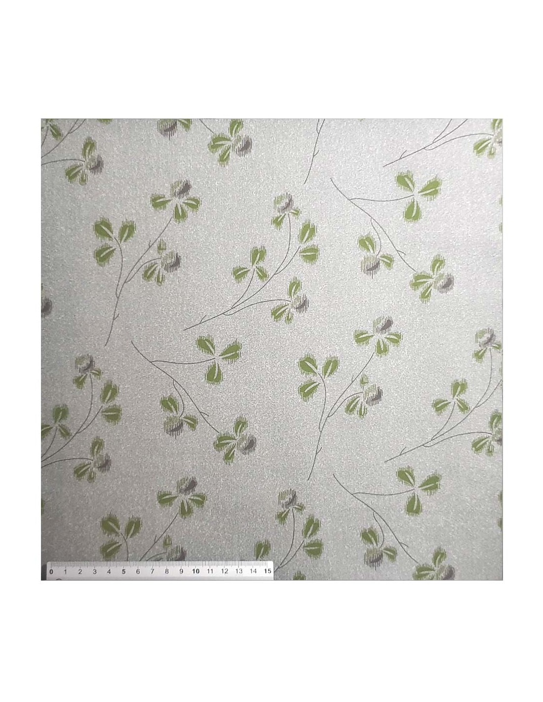Tela de algodón floral verde
