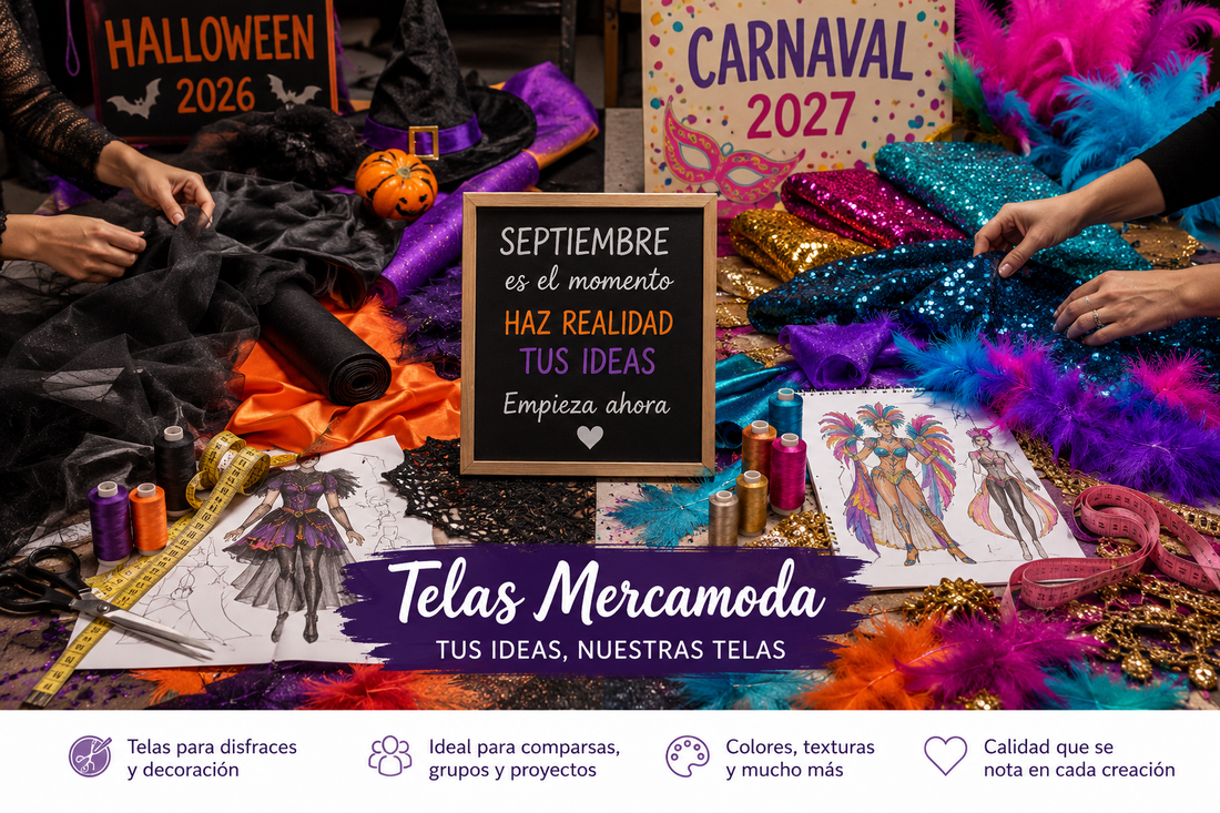 elas para Halloween y Carnaval 2027 en taller de confección