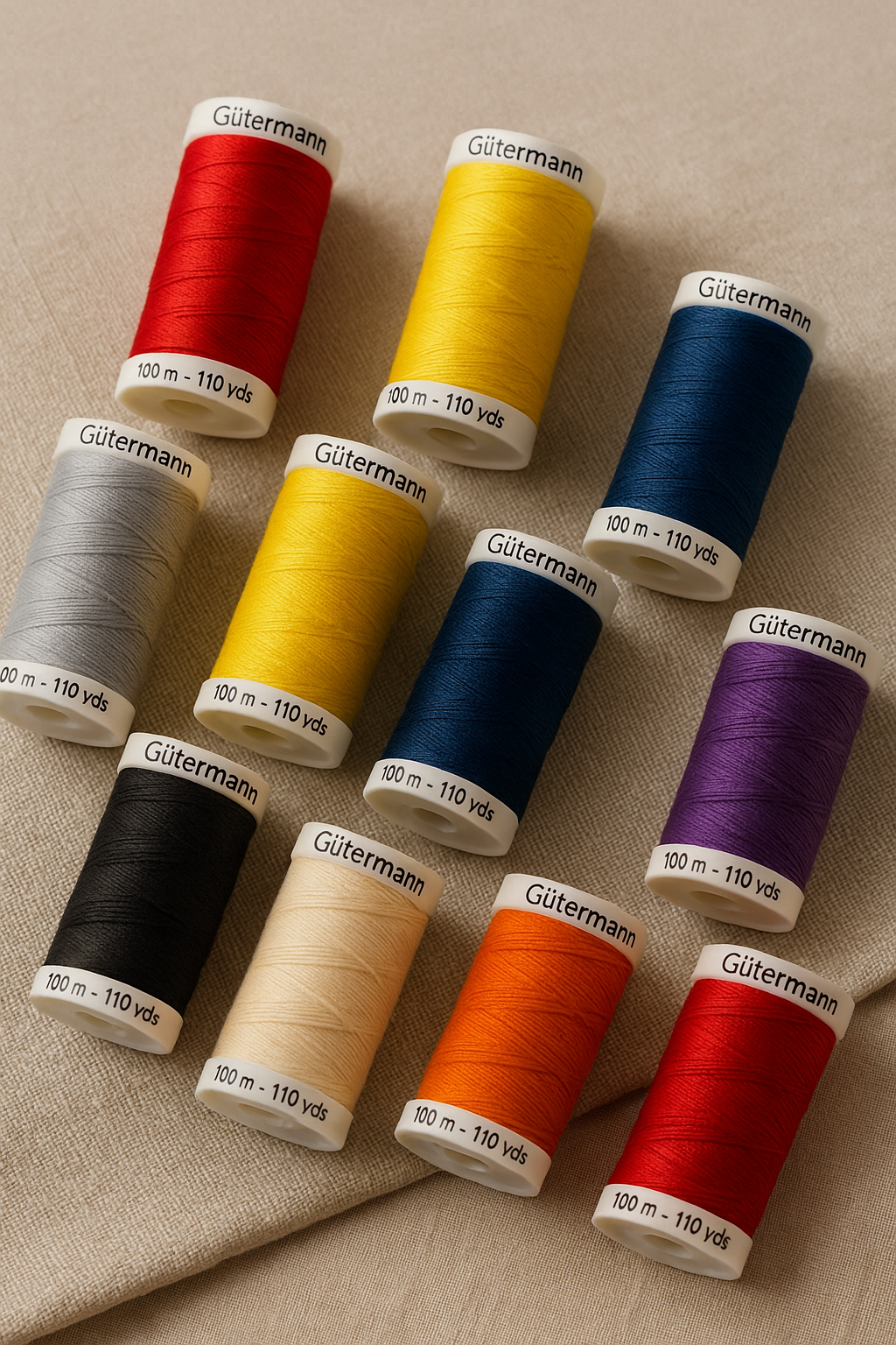 Hilos Gütermann de 100 metros en distintos colores para costura, patchwork y manualidades