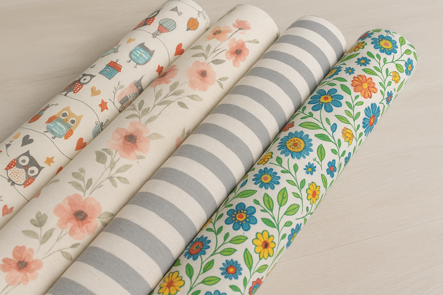 Lonetas estampadas en algodón o mezcla, con diseños decorativos ideales para el hogar y manualidades