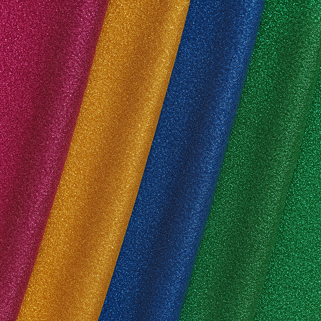 Tela lurex y rafia con acabado brillante o texturizado, ideal para disfraces, escenografía y disponible en diferentes grosores foamizados