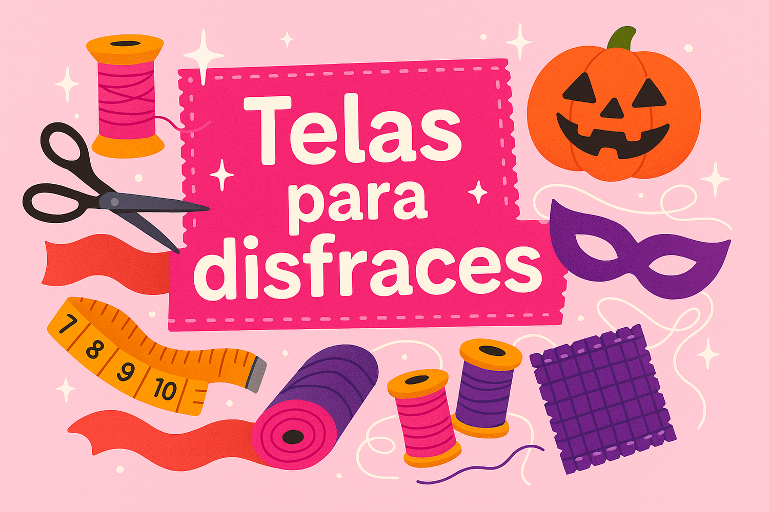Telas originales divertidas para carnaval, halloween,
