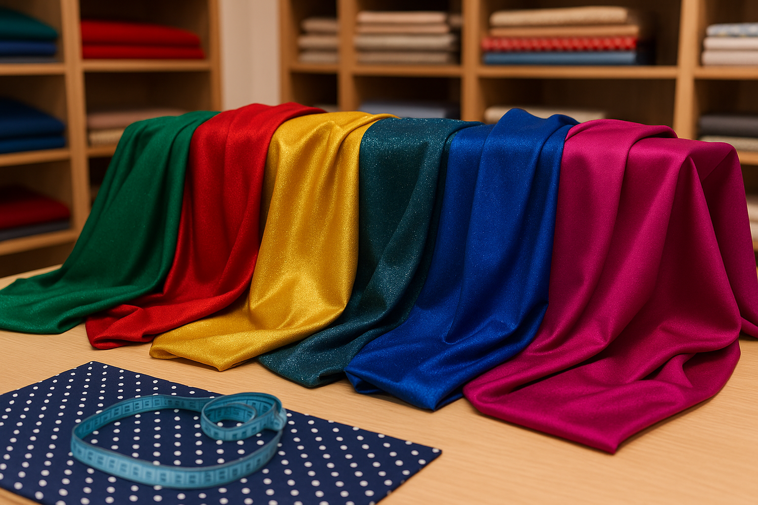 Telas elásticas de colores vivos ideales para confección de ropa de baile y espectáculos