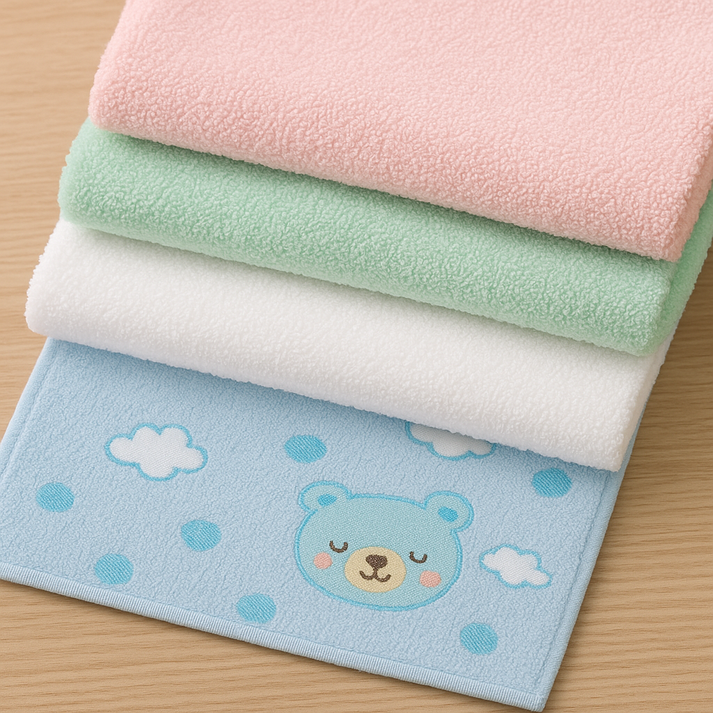 Telas de toalla en algodón, bambú y estampados de bebé para confección de baño y accesorios