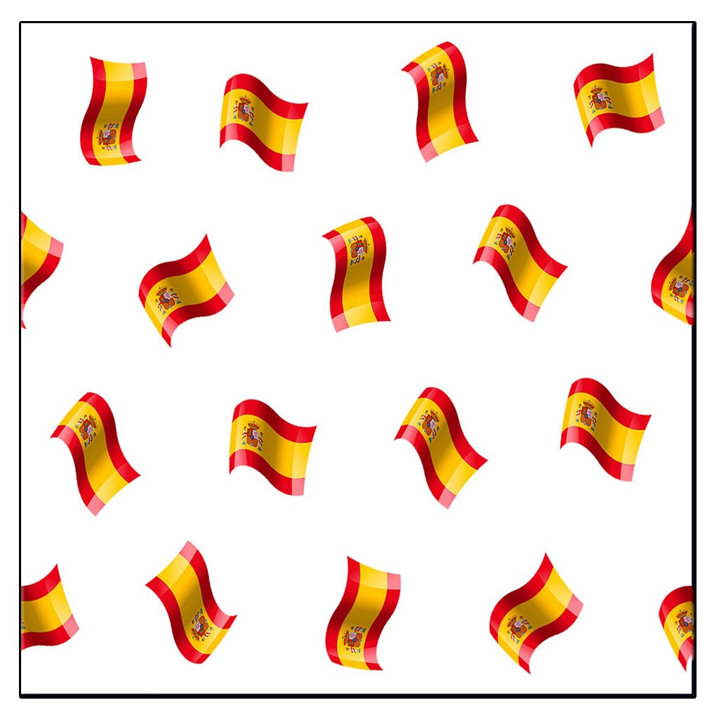 Tela algodón Bandera España con fondo blanco