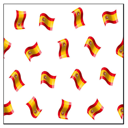 Tela algodón Bandera España con fondo blanco