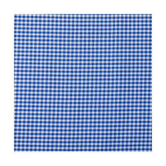 Tela Algodón Cuadro Vichy Azul 1 cm.
