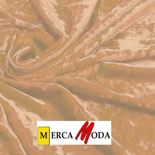 Tela de martele, terciopelo elastico, agradable al tacto color Dorado