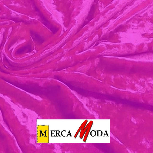 Tela de martele, terciopelo elastico, agradable al tacto color Fucsia
