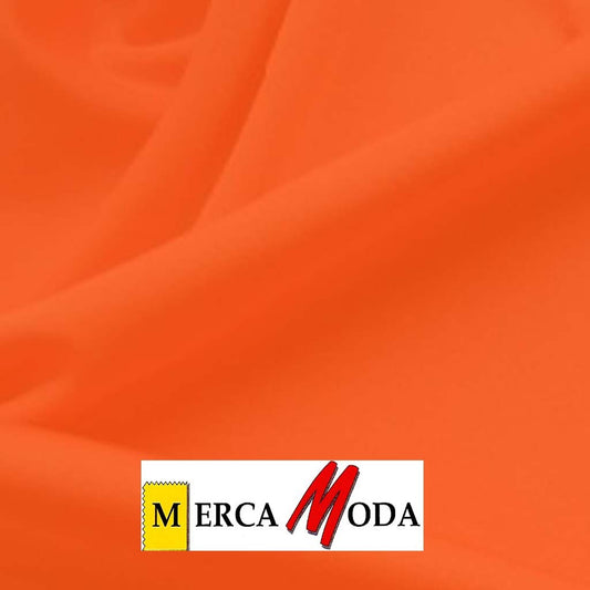 Tela Punto Licra Color Naranja Fluor