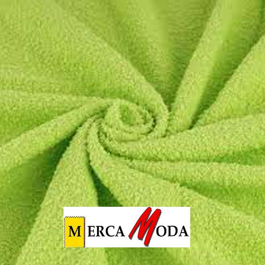 Tela Toalla Rizo Color Pistacho