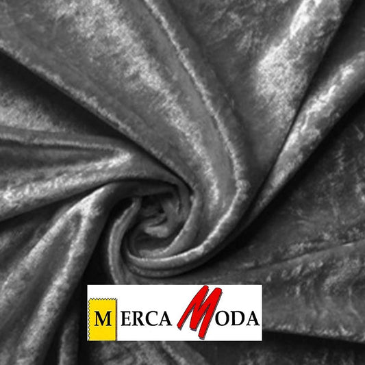 Tela de martele, terciopelo elastico, agradable al tacto color Gris