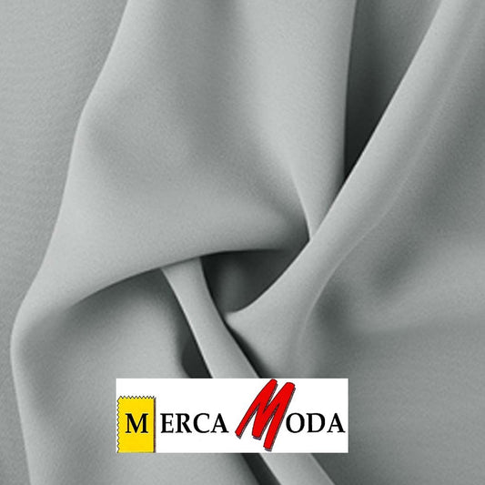 Tela Crepe Liso Color Plata