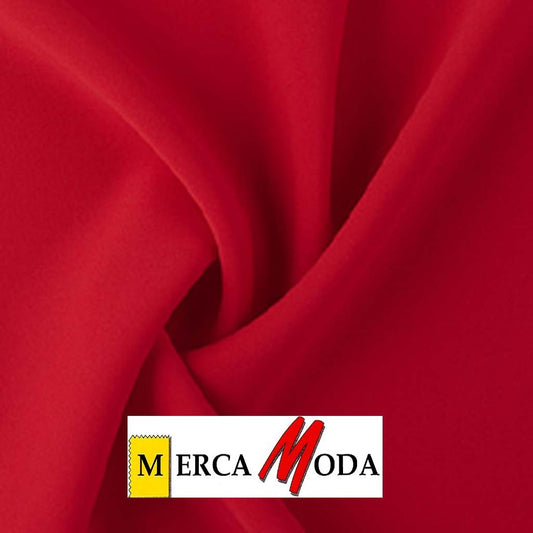 Tela Crepe Liso Color Rojo