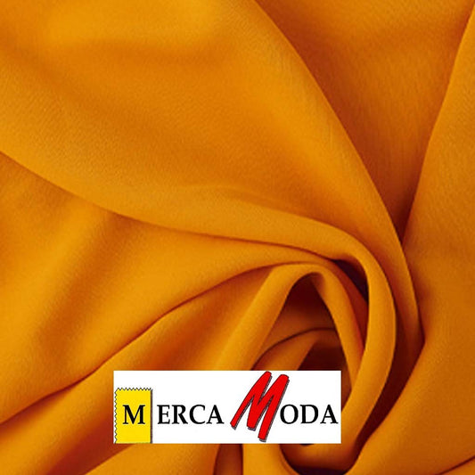 Tela Crepe Liso Color Naranja