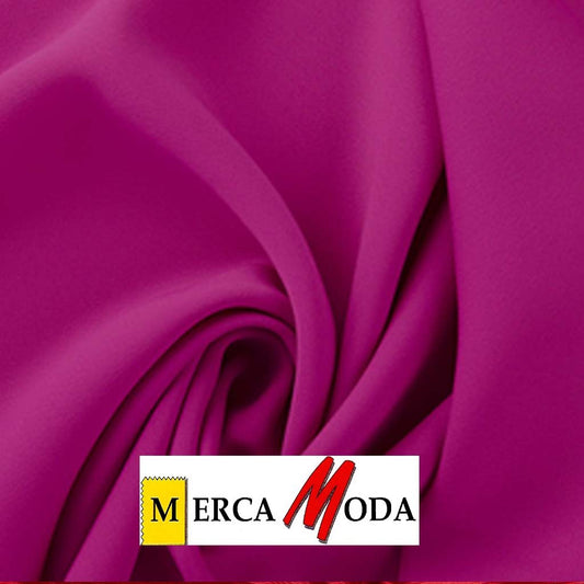 Tela Crepe Liso Color Fucsia