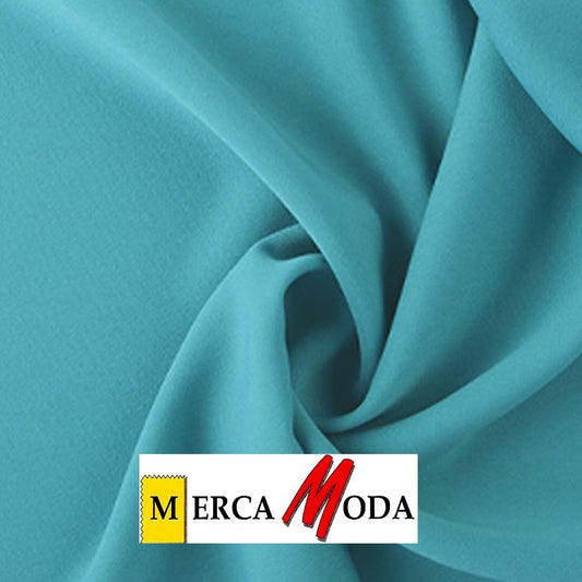 Tela Crepe Liso Color Turquesa