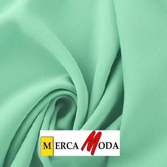 Tela Crepe Liso Color Verde Agua