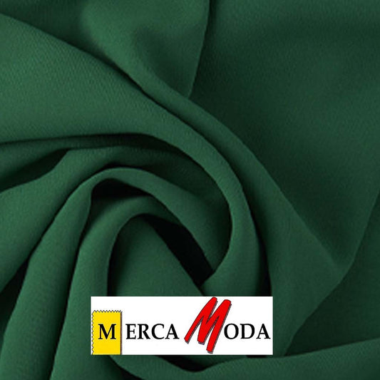Tela Crepe Liso Color Verde Botella