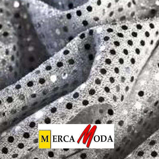 Tela Lentejuela de 3mm. Color Plata