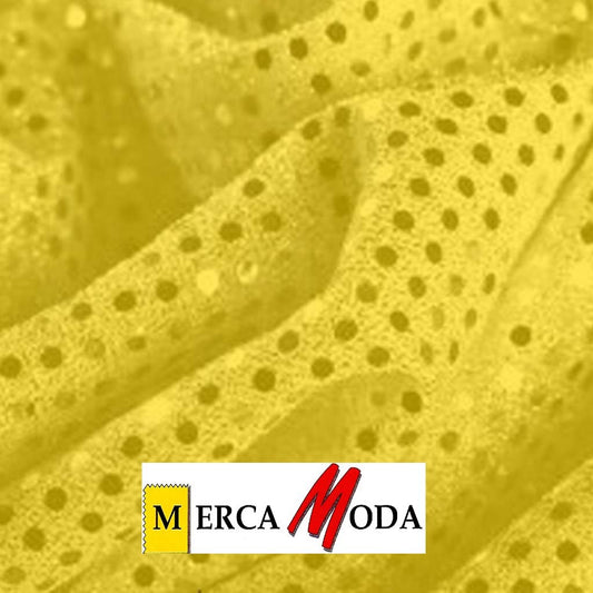 Tela Lentejuela de 3mm. Color Oro