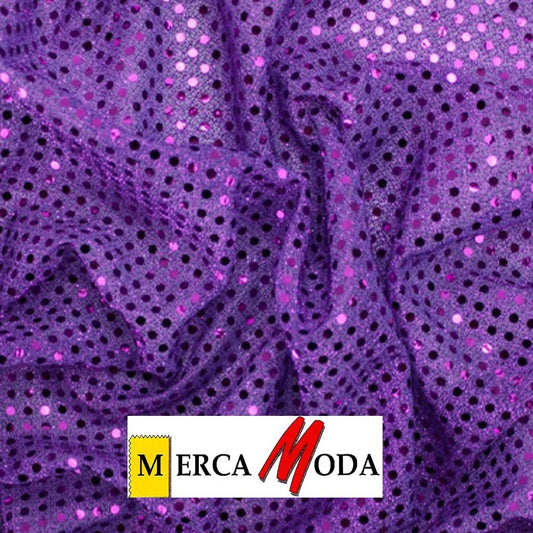Tela Lentejuela de 3mm. Color Morado