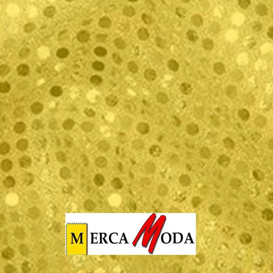 Tela Lentejuela de 6mm. Color Oro