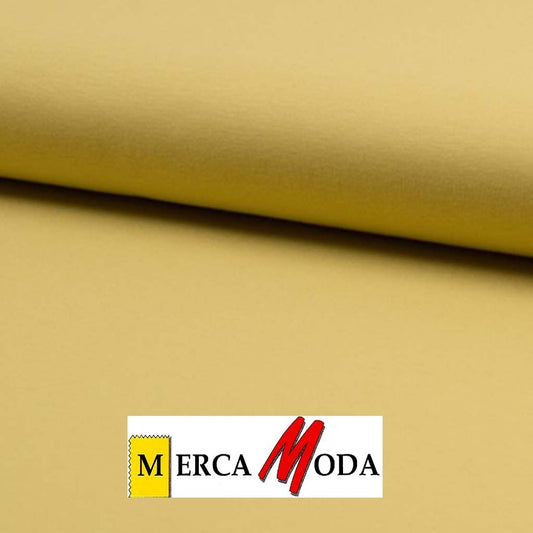 Tela punto algodón color ocre de 140 cm para camisetas, ropa infantil y prendas deportivas