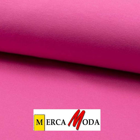 Tela punto algodón color Fucsia de 140 cm para camisetas, ropa infantil y prendas deportivas