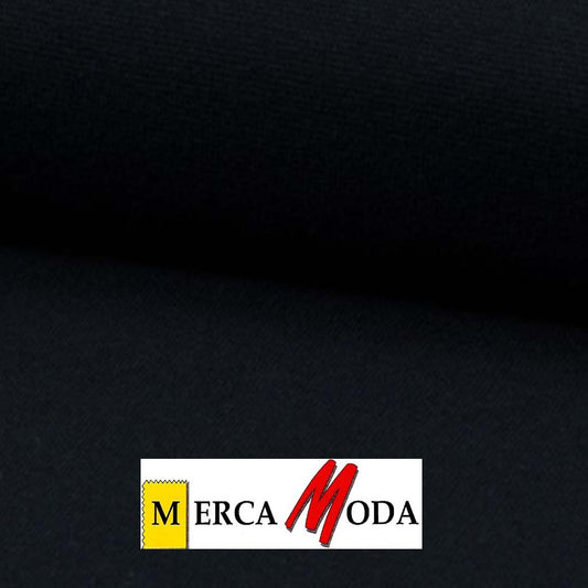 Tela punto algodón color Negro de 140 cm para camisetas, ropa infantil y prendas deportivas