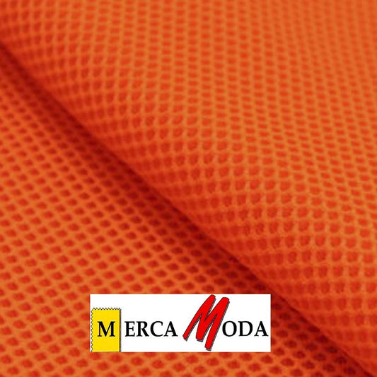 Tejido Mesh 3D Color Naranja Fluor
