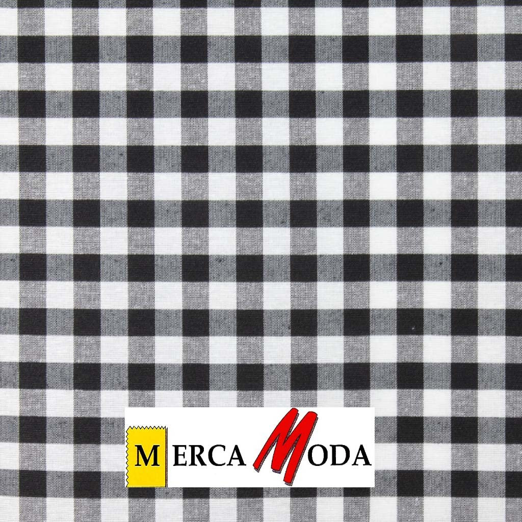 Loneta Vichy Cuadro 1.50cm Color Negro