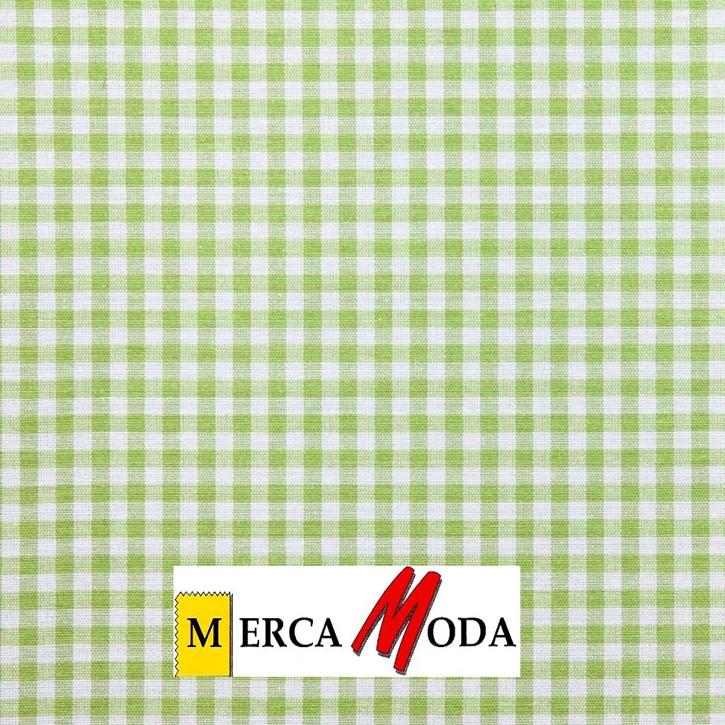 Loneta Vichy Cuadro 0.50cm Color Pistacho