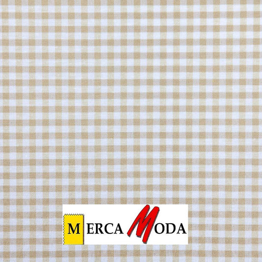 Loneta Vichy Cuadro 0.50cm Color Beige
