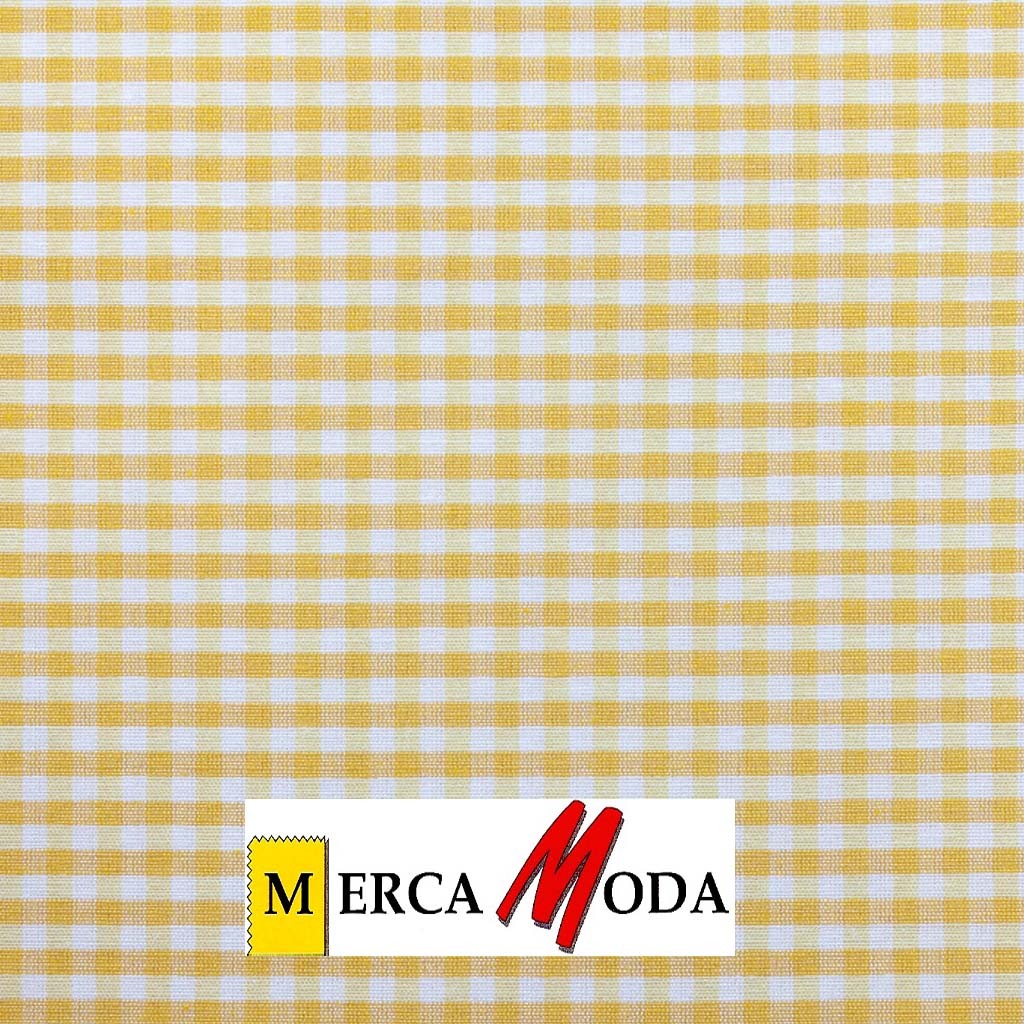 Loneta Vichy Cuadro 0.50cm Color Amarillo