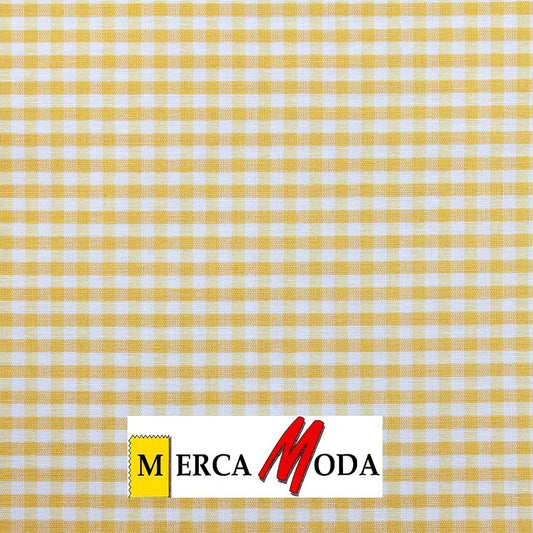 Loneta Vichy Cuadro 0.50cm Color Amarillo