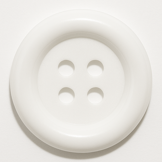 Boton grande de plastico en color blanco
