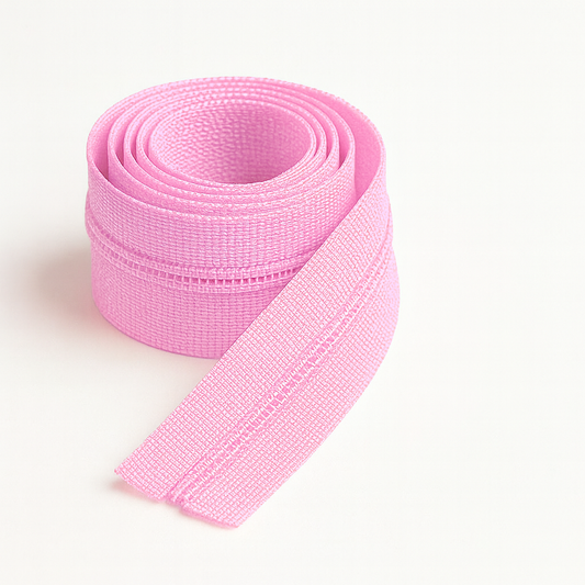 cremallera color rosa pastel 